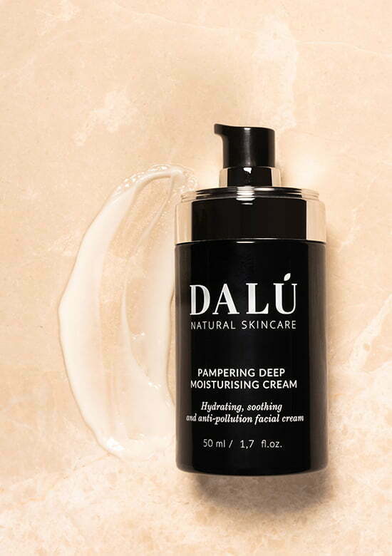 PAMPERING DEEP MOISTURISING CREAM usage - DALÚ natural skincare PAMPERING DEEP MOISTURISING CREAM - Organic, natural, clean beauty, sustainabli, cruelty free - DALÚ natural skincare